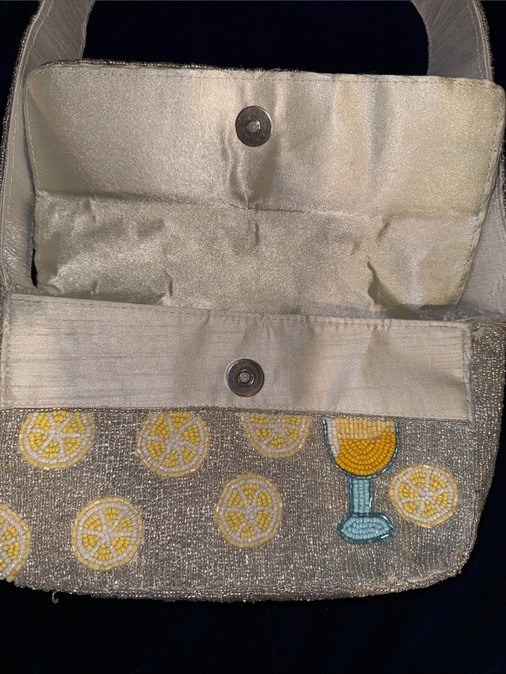Nordstrom Beaded Lemon Cocktail Bag - flaw - Picture 3 of 5